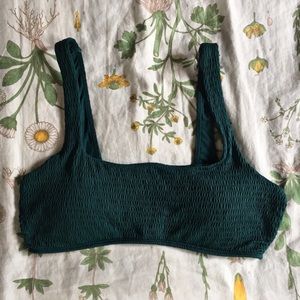 Aerie Scoop Neck Ribbed Swimsuit Top